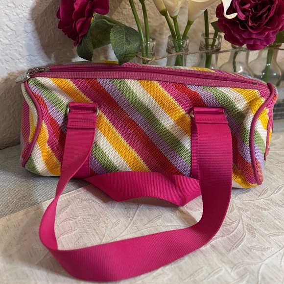 The Sak Barrel Bag Summer Colors Knit Woven Shoulder 10 Year Anniversary - Picture 1 of 13